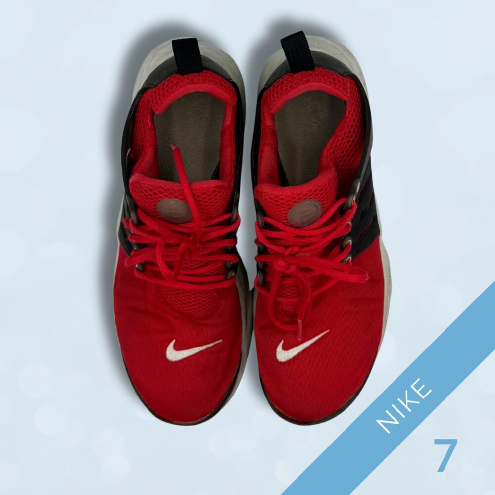 Nike Boys Running Shoes Size 7 Red Black Free Run 2 Sneakers